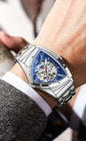 New Arrival Automatic Mechanical Watch For Men Luxury Business Skeleton Luminous Waterproof Triangle Dial Watches