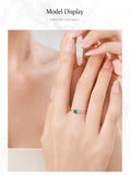 New Charming 925 Sterling Silver Green White AAAA Lab Created Diamond Rings