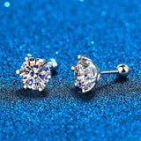 Marvelous White Gold Plated D Colour Moissanite Diamond Stud Earrings - Fine Jewellery for Women and Men - The Jewellery Supermarket