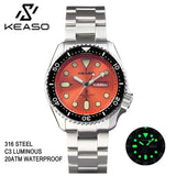MIYOTA 2035 Luminous Sports Steel 200M Waterproof Sapphire Quartz Dive Watch