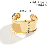 New Vintage Fashion Gold Silver Colour Metal Wide Punk Hip Hop Simple Cuff Bangles For Women and Men Jewellery - The Jewellery Supermarket