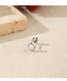 Multi -Styles 925 Silver Geometric Moissanite Heart Screw Stud Helix Earrings