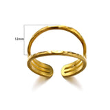 New In Stainless Steel 14K Gold Colour Rings For Women and Girls - Ideal Trendy Fashion Rings, Ideal Gifts - The Jewellery Supermarket