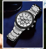 Top Brand Quartz Waterproof Luminous Date Stainless Steel Luxury Casual Wrist Watches for Men - The Jewellery Supermarket