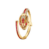 Luxurious Casual Style Honeycomb Case One Piece Women's Steel Band Snake-Shaped Snake Body Red Eye Quartz Watch