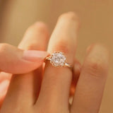 Luxury 1 Carat Moissanite 100% S925 Silver D Color VVS1 GRA Certified Solitaire Rings for Women Fine Jewellery