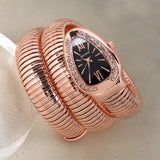 Luxury Snake Shape Quartz Watch Stainless Steel Strap Bracelet Wristwatch Watches