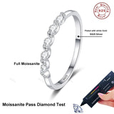 Delicate D Colour VVS1 Moissanite Diamonds 925 Sterling Silver Engagement Ring