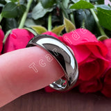 Domed Polished Finish 6MM 8MM  Shiny Tungsteng Blue Black Men Women Wedding Rings