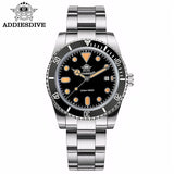 Luxury Luminous Bubble Mirror Glass 20Bar Ceramic Bezel Steel Diver Quartz Watch