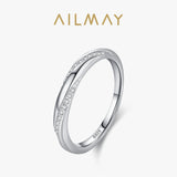 Delicate Twisted AAAA Lab Created Diamonds 925 Sterling Silver Stackable Ring