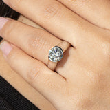 2 Carat VVS1 D Colour Moissanite Diamond Solitaire Sterling Silver Engagement Ring