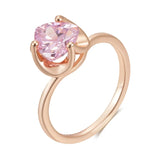 14 Karat Gold Filled Shiny Light Green Pink Red AAA Zircon Crystal Luxury Rings For Women