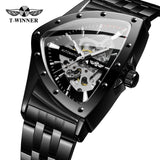 New Sports Triangle Casual Automatical Hollow Fashion Luminous Pointers Skeleton Military Mechanical Watches