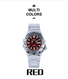 Monster Men's Diver Sapphire Crystal 20 Bar Waterproof Snowflake Blue Dial Watches