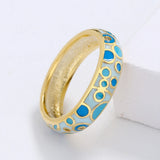 Selection of Bright Handmade Enamel 925 Silver Colorful Classic Rings