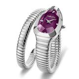 Snake Shape Design Steel Stainless Diamond Bracelet Ladies Quartz Wristwatch