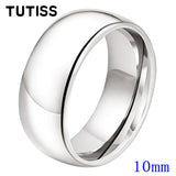 Shiny White Gold Color 2/3/4/5/6/7/8/10mm Tungsten Carbide Rings for Men Women