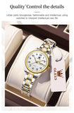 Original Luxury Gold Plated Watches for Ladies Waterproof Stainless Steel Quartz Wristwatches for Women