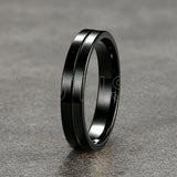 Classic 4mm Multicolour Tungsten Carbide Wedding Engagement Rings For Men Women