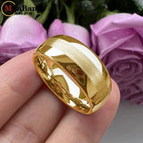 Dome Band Center Brushed 8MM 10MM Men's and Women's Tungsten Carbide Rings