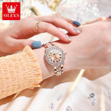 Top Brand Fashion Original Roman Inlaid Zircon Dial Quartz  Waterproof Wrist Watch ForLadies - Ideal Gifts