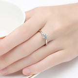 Admirable 1/2CT VVS1 D Colour Moissanite Diamond Rings S925 Silver Snowflake Engagement Wedding Band Fine Jewellery