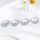 Super 3 Stones with GRA Certification Moissanite Diamond Rings 925 Silver Unique Fashion Proposal Fine Jewellery