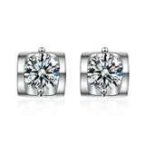 New Excellent 0.5 Carat Moissanite Diamonds Earrings, S925 Silver Fine Jewellery Stud Earrings for Women/Men - The Jewellery Supermarket