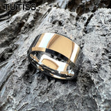 Bevel Edges 10mm 12mm Men Women Popular Tungsten Couples Wedding Ring