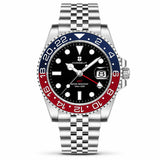 Top Brand Sapphire Crystal Stainless Steel 100M Water Resistant Quartz Watch