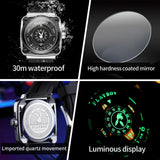 Fashion Trend High Quality Top Brand Quartz Watches, Original Silicone Strap Waterproof Luminous Wristwatches