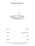 Simple Line Design 925 Sterling Silver Sparkling AAAA Lab Created Diamond Ring