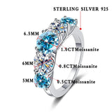 Remarkable 3.6CT Round Cut 5 Sparkling Moissanite Diamonds Silver Women's Engagement Wedding Ring Luxury Jewellery