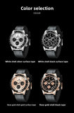 Famous Brand Sky Blue Dial Classics Sapphire Retro Chronograph Stainless Steel Waterproof Men Quartz Watches
