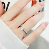 Stunning 0.5-5ct VVS1 D Colour Moissanite Diamonds Silver 18K WGP Wedding Ring
