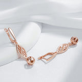 14 Karat Gold Filled Fashion Hollow Ball Flower Ethnic Bride Dangle Earrings