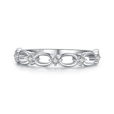 Selection of Silver Popular Irregular Stackable AAAA Lab Created Diamond Rings