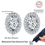 Terrific 1CT Oval Cut D Colour Moissanite Diamonds Earrings For Women - Sterling Silver Sparkling Fine Jewellery - The Jewellery Supermarket