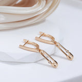 14 Karat Gold Filled Paper Clip AAA Zircon Diamonds Fine Jewellery Drop Earrings