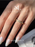 Real Round VVS1 D Colour Moissanite Diamonds Ring Fine Jewellery