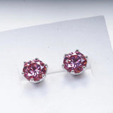 Gorgeous D Colour VVS1 Multi Colours and Cuts Moissanite Diamonds Stud Earrings - Sterling Silver Fine Jewellery - The Jewellery Supermarket