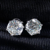 Gorgeous D Colour VVS1 Multi Colours and Cuts Moissanite Diamonds Stud Earrings - Sterling Silver Fine Jewellery - The Jewellery Supermarket