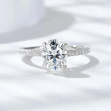 High-End Design Light Luxury Niche D Colour VVS1 2 Carat Moissanite Oval 925 Sterling Silver Ring - Fine Jewellery