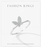 Butterfly Animal Sterling Silver Elegant Luxury AAAA Lab Created Diamonds Ring