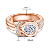 Luxury Brand GRA Certificate 7mm 1.2ct  Bow Knot Moissanite Engagement Wedding Rings For Women Fine Jewellery