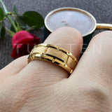 New Arrival 8mm Brick Pattern Brushed Mens Tungsten Carbide Ring - Popular Wedding Jewellery - The Jewellery Supermarket