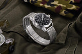 Popular Top Luxury Brand Military Style VK64 Stainless Steel Sapphire Waterproof Chronograph Men's Sport Quartz Watch