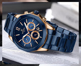 Top Brand Fashion Stainless Steel Waterproof Luminous Date Chronograph VIP New Popular Business Watches for Men - The Jewellery Supermarket