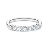 Classic 7-stone  Half Eternity 3mm VVS1 D Colour Moissanite Diamond Stackable Ring